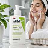 CeraVe Hydrating Cream-to-Foam Cleanser – Gentle Daily Hydration